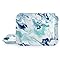 Golden Rabbit Small Rectangular Enamel Tray Baking Sheet, Lagoon Blue Marble