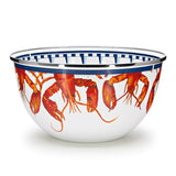 Golden Rabbit Enamelware Lobster Salad Serving Bowl, 4 qt. Capacity