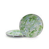 Modern Monet Swirl Enamelware Dinner Plate, 10.5", Set of 4