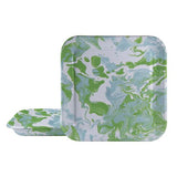 Golden Rabbit Modern Monet Marble Square Enamelware Baking Sheet, 10.5"
