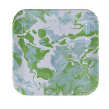 Golden Rabbit Modern Monet Marble Square Enamelware Baking Sheet, 10.5"