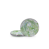 Modern Monet Swirl Enamelware Sandwich or Salad Plate, 8.5