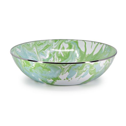 Modern Monet Swirl Enamelware 5 qt. Serving Bowl