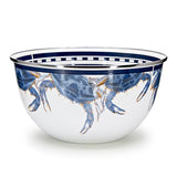 Golden Rabbit Enamelware Blue Crab Salad Serving Bowl, 4 qt. Capacity