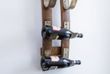 Wall Mounted 4 Bottle Wine Rack, made from Reclaimed Wine Barrels Staves