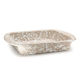 Golden Rabbit Taupe Swirl Enamelware Brownie Pan