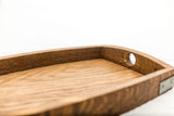 Large Reclaimed Oak Wood Rectangular Serving Tray