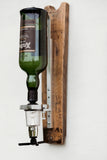Wall Mounted Liquor Alcohol Whiskey Dispenser on Reclaimed Wood Barrels