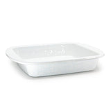 Golden Rabbit White Enamelware Brownie Pan