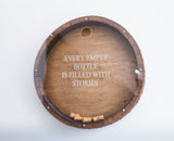 Wall Mounted Cork Holder Handcrafted from Reclaimed Oak Wine Barrels