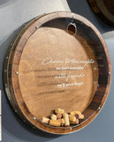 Wall Mounted Cork Holder Handcrafted from Reclaimed Oak Wine Barrels