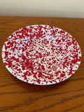 Crow Canyon Enamel Salad Plate, 8", Red Splatter