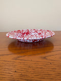 Crow Canyon Enamel Salad Plate, 8", Red Splatter