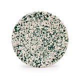 Crow Canyon Dinner Plates, 10.25", Green on Cream, Set of 4