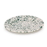Crow Canyon Dinner Plates, 10.25", Green on Cream, Set of 4