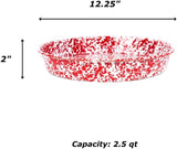 Crow Canyon Cocktail Tray or Deep Pizza Pan, 12.25", Red Splatter