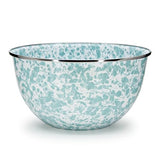 Golden Rabbit Enamelware Sea Glass Swirl Salad Serving Bowl, 4 qt. Capacity