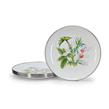 Golden Rabbit Enamel Sandwich or Salad Plate, 8", Set of 4, Herbs