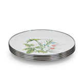 Golden Rabbit Enamel Sandwich or Salad Plate, 8", Set of 4, Herbs