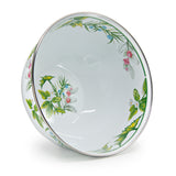 Golden Rabbit Enamel Salad Serving Bowl, Herbs Pattern