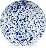 Golden Rabbit Ocean Swirl Small Tray with Stainless Steel Rim, 12"