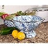 Ocean Swirl Enamelware 3 Quart Colander