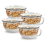 Golden Rabbit Popcorn Snack Bowl 24 oz. Mugs, Set of 4