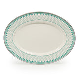 Golden Rabbit Enamel Oval Platter, Aegean Sevilla