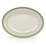 Golden Rabbit Enamel Oval Platter, Olive Sevilla