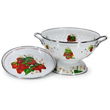 Golden Rabbit 3 Qt Colander & Drip Plate Gift Set, Strawberry