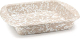 Golden Rabbit Taupe Swirl Enamelware Brownie Pan