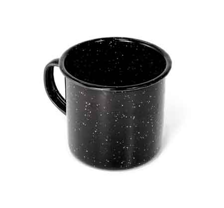 Black Graniteware 24 oz. Mug Cup, Set of 4