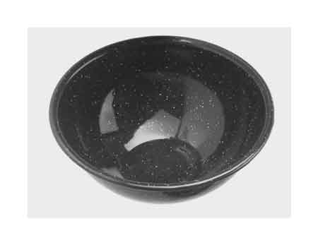 Black Graniteware Soup Bowls, 6", Set of 4