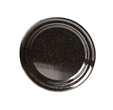 Black Graniteware Dinner Plates, 10", Set of 4