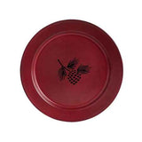 Linville Red Enamelware Pinecone Dinner Plates, Set of 4
