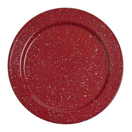 Salad Plate, 8.25", Red Graniteware, Set of 4