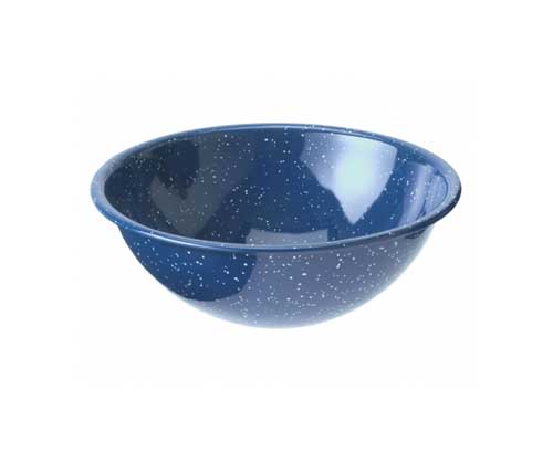 Blue Graniteware Cereal or Salad Bowl, 7.75"