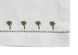 Embroidered Palm Tree Dinner Napkins, Set of 4