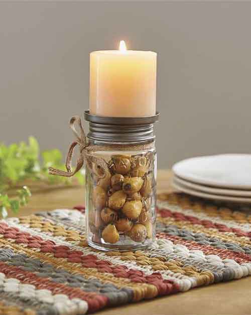 Mason Jar Pillar Candle Holder
