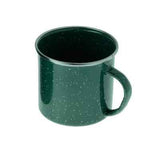 Green Graniteware Stainless Steel Rim Mug Cup, 12 oz., Set of 4