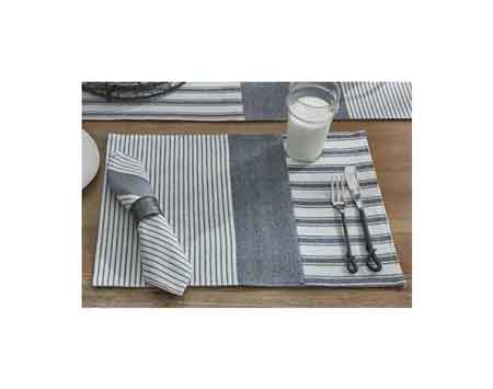 Oliver Farmhouse Striped Dinner Napkins, Set of 4