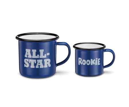 All-Star/Rookie Enamelware Mug, Set of 2