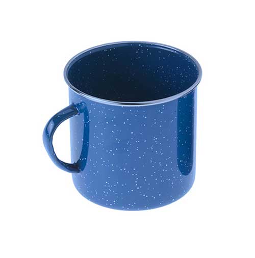 Blue Graniteare Stainless Steel Rim Mug Cup, 24 oz., Set of 4