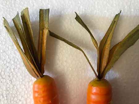 Mini Artificial Carrots, 4.5", Bag of 48