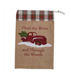 Over The River Burlap Christmas Santa Gift Sack