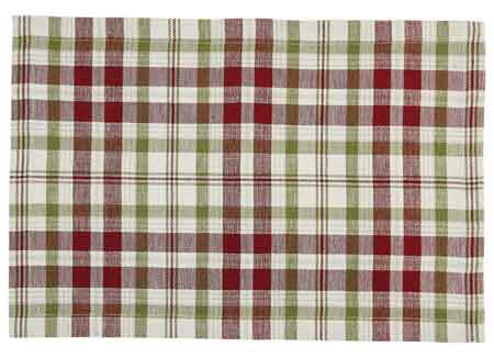 Town Square Red & Green Plaid Placemats, Set of 4