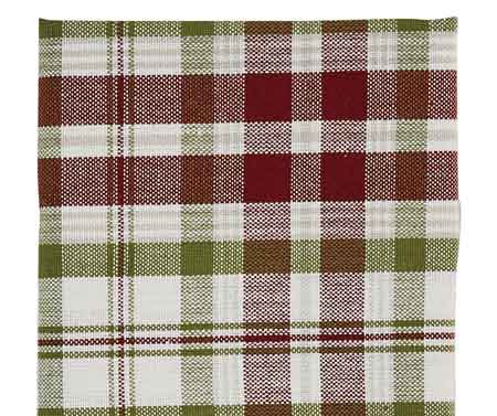 Town Square Red & Green Plaid Dinner Napkin Set of 4