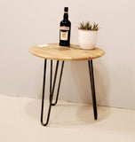 Reclaimed Bourbon Head Wood Table, 18" in Height