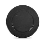 Solid Black Enamelware Dinner Plate 10.5", Set of 4