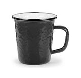 16 oz. Enamelware Latte Mugs, Solid Black, Set of 4